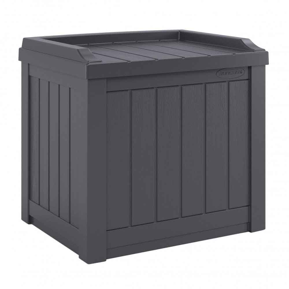 Decluttered Reinforced Resin Garden 83L Storage Box in Cyberspace Grey
