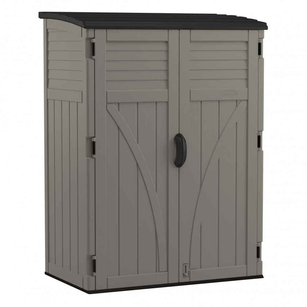 Decluttered Reinforced Resin Garden Storage Cabinet in Stone Grey