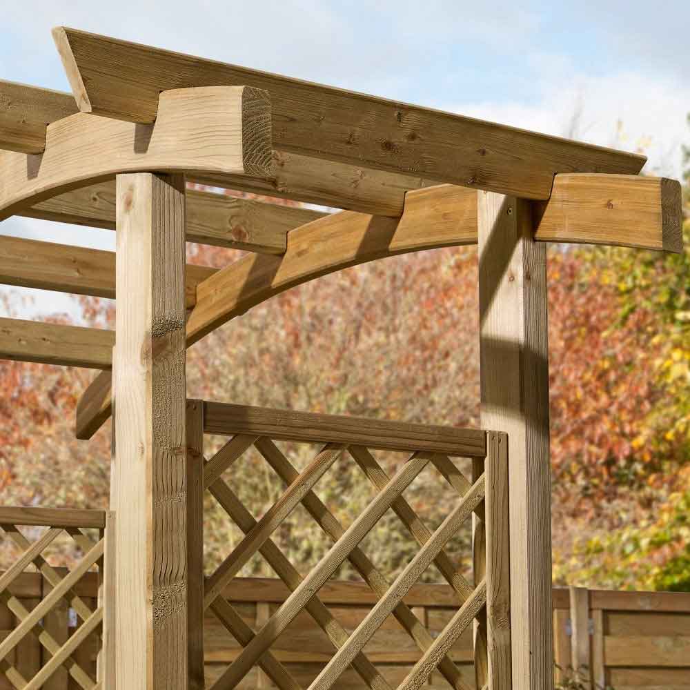 Decluttered Garden Wooden Arch In Natural