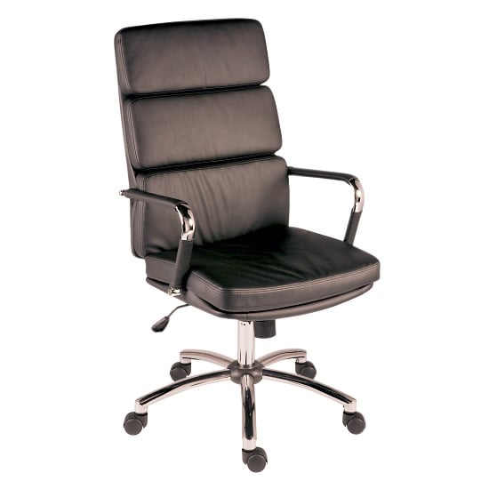 Read more about Deco retro eames style executive office chair in black