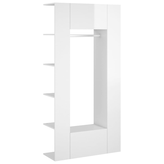 Deion High Gloss Hallway Storage Cabinet In White_3