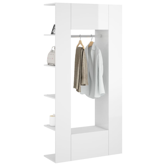 Deion High Gloss Hallway Storage Cabinet In White_4
