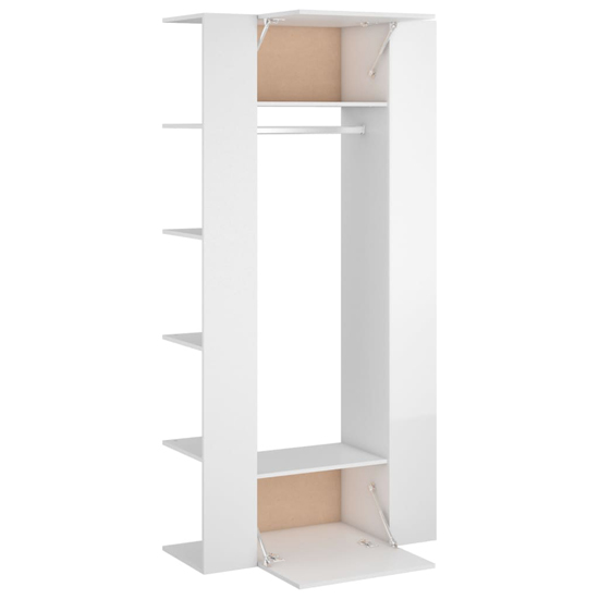 Deion High Gloss Hallway Storage Cabinet In White_5