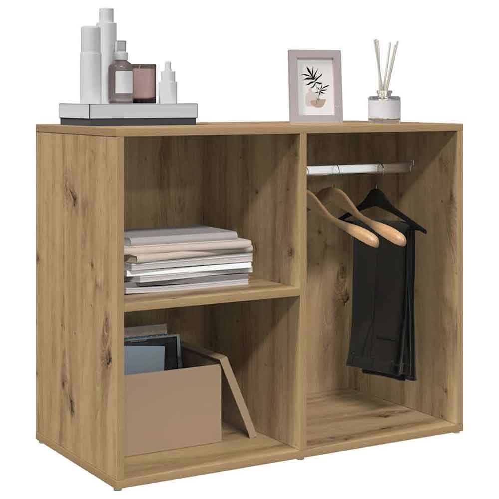 Deion Wooden Clothes Storage With Self In Artisan Oak