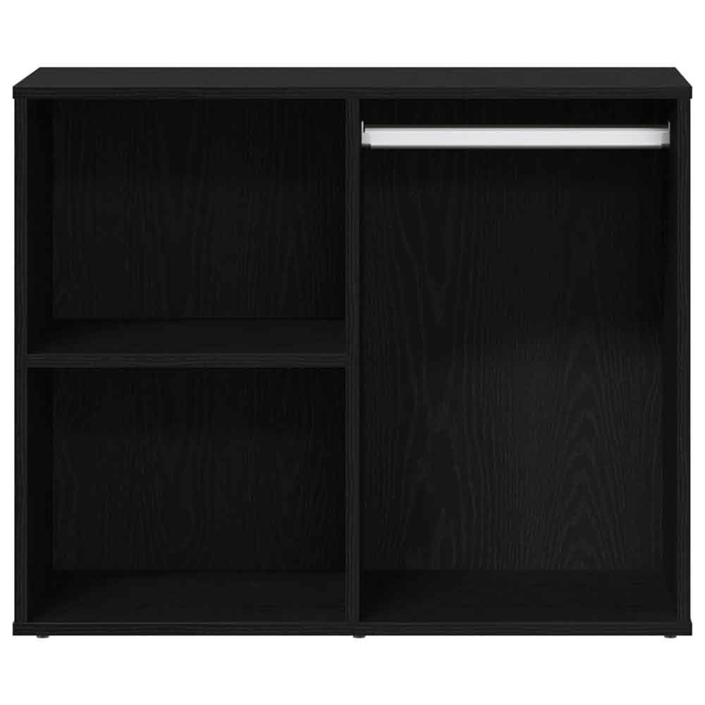 Deion Wooden Clothes Storage With Self In Black Oak