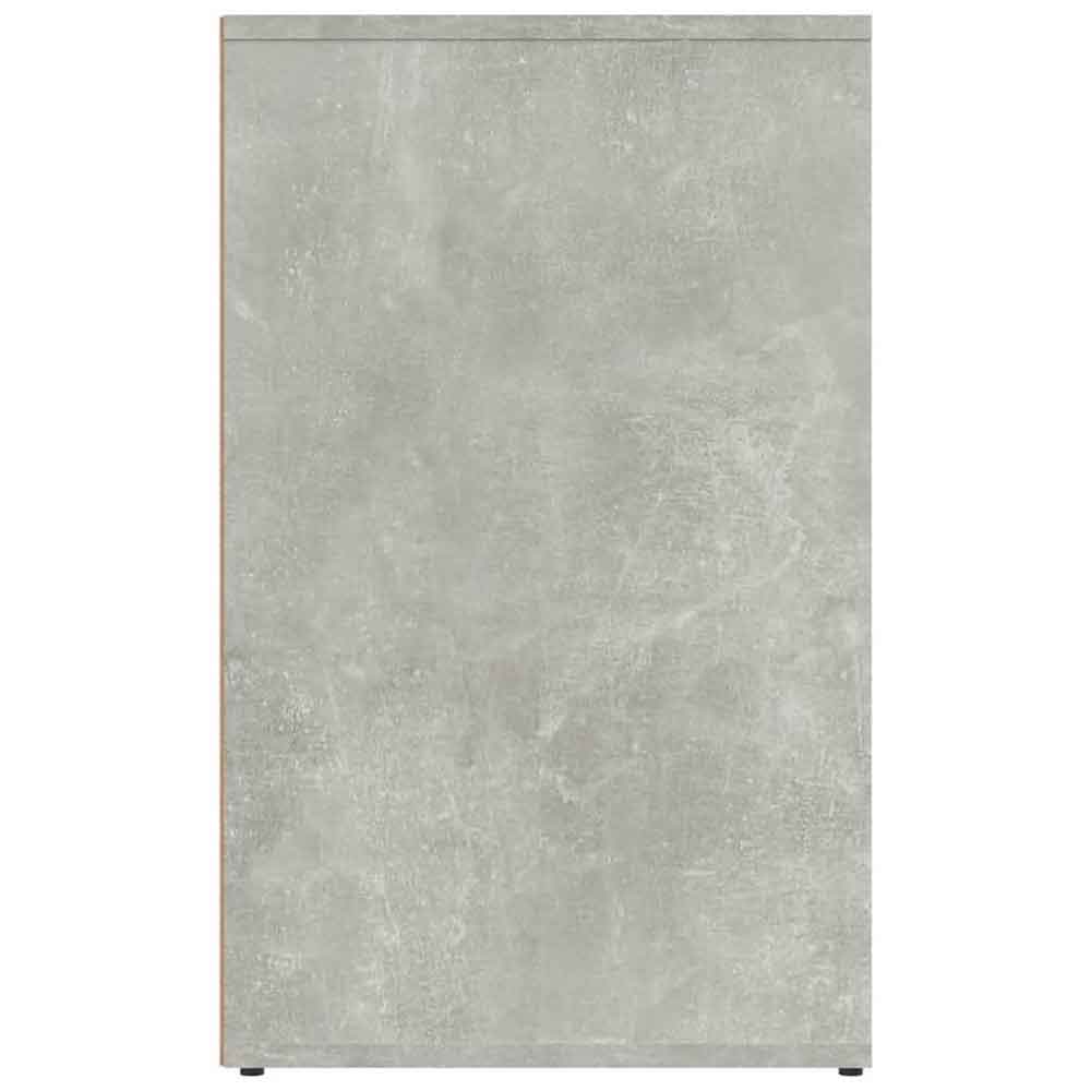 Deion Wooden Clothes Storage With Self In Concrete Grey