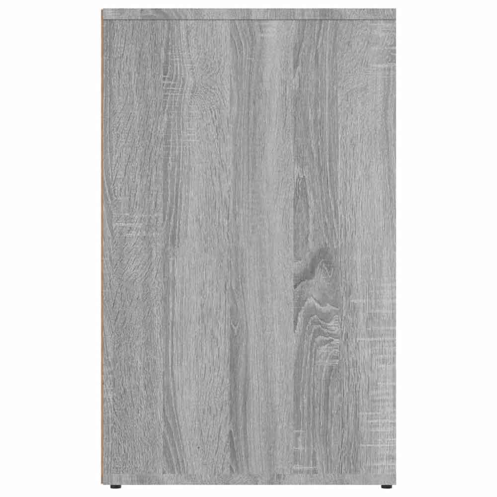 Deion Wooden Clothes Storage With Self In Grey Sonoma