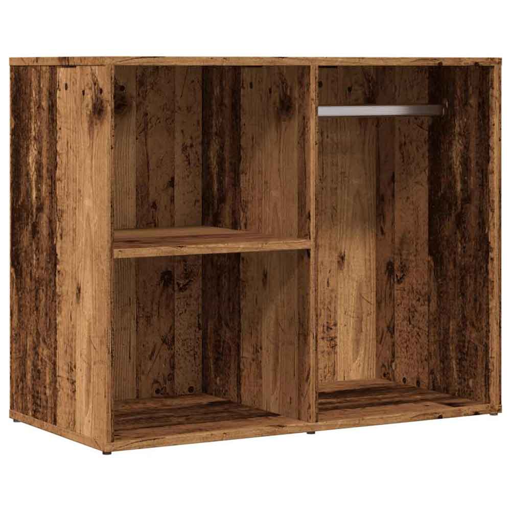 Deion Wooden Clothes Storage With Self In Old Wood