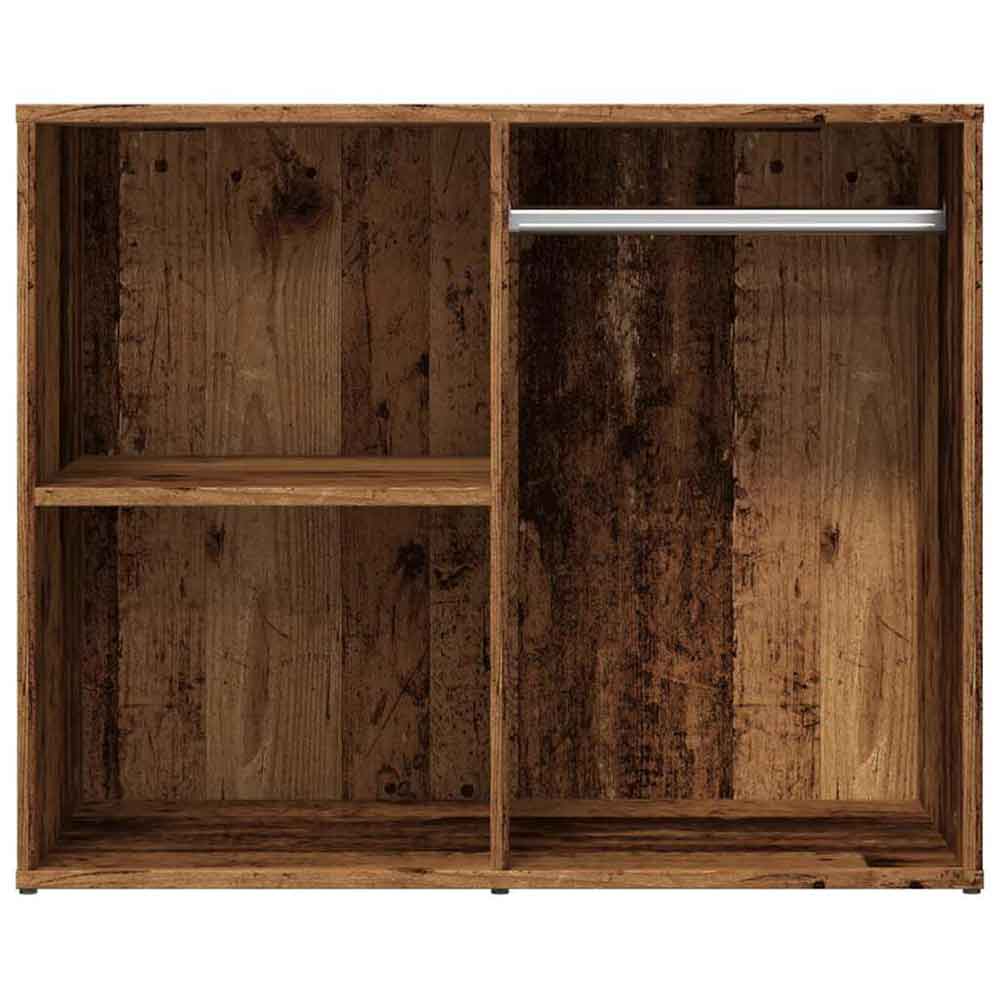 Deion Wooden Clothes Storage With Self In Old Wood