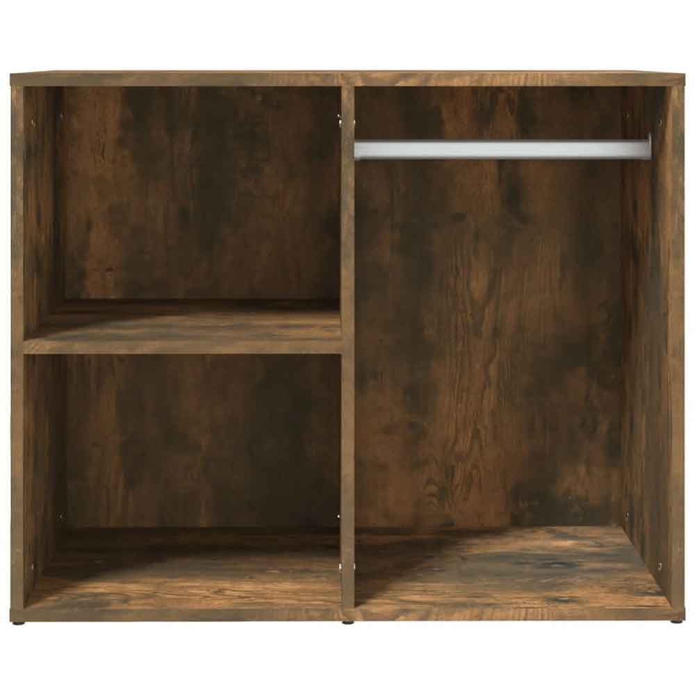 Deion Wooden Clothes Storage With Self In Smoked Oak