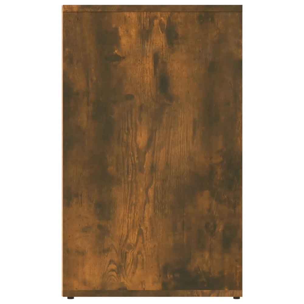 Deion Wooden Clothes Storage With Self In Smoked Oak
