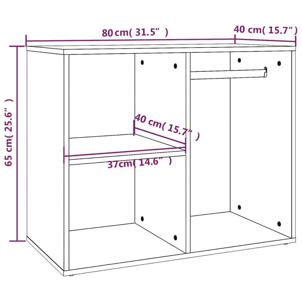 Deion Wooden Clothes Storage With Self In Sonoma Oak