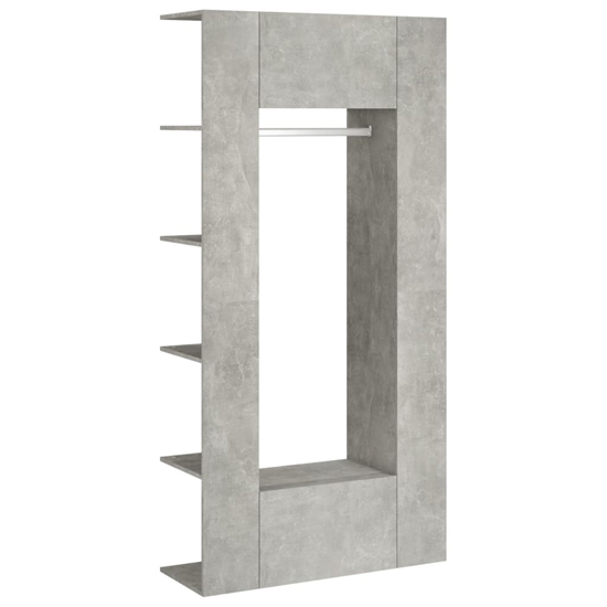 Deion Wooden Hallway 2 Piece Storage Cabinet In Concrete Grey