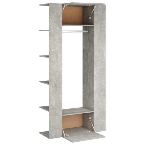 Deion Wooden Hallway 2 Piece Storage Cabinet In Concrete Grey