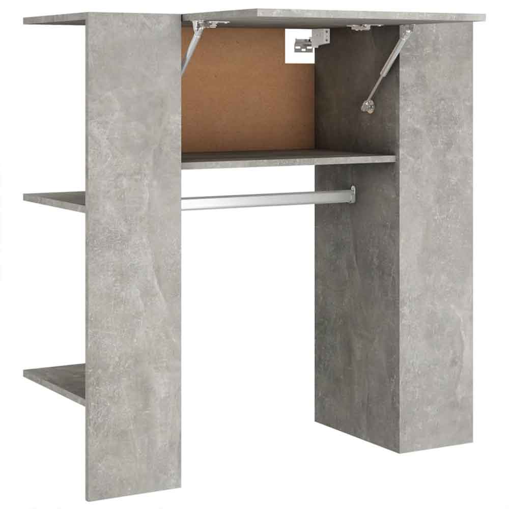 Deion Wooden Hallway Storage Cabinet In Concrete Grey