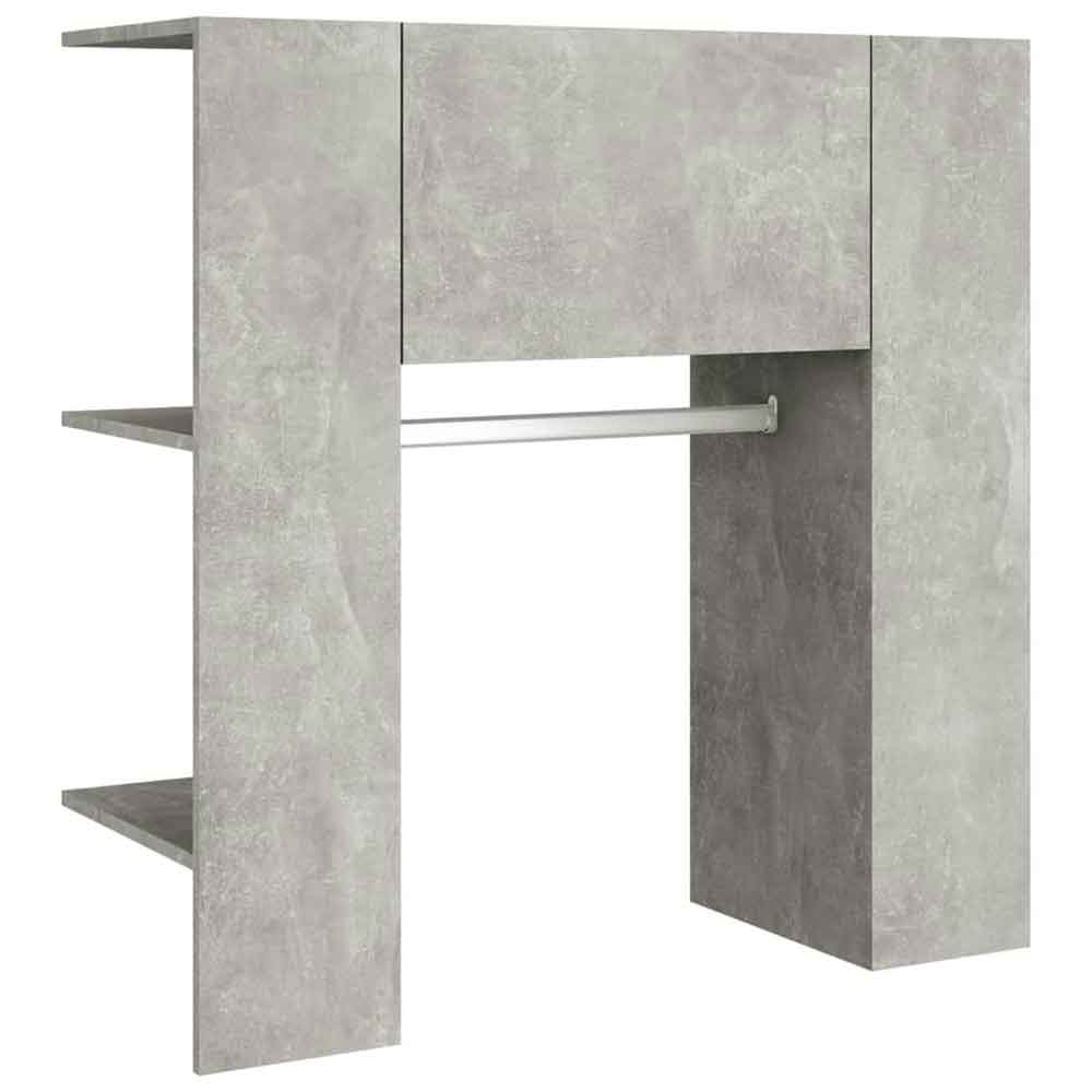 Deion Wooden Hallway Storage Cabinet In Concrete Grey