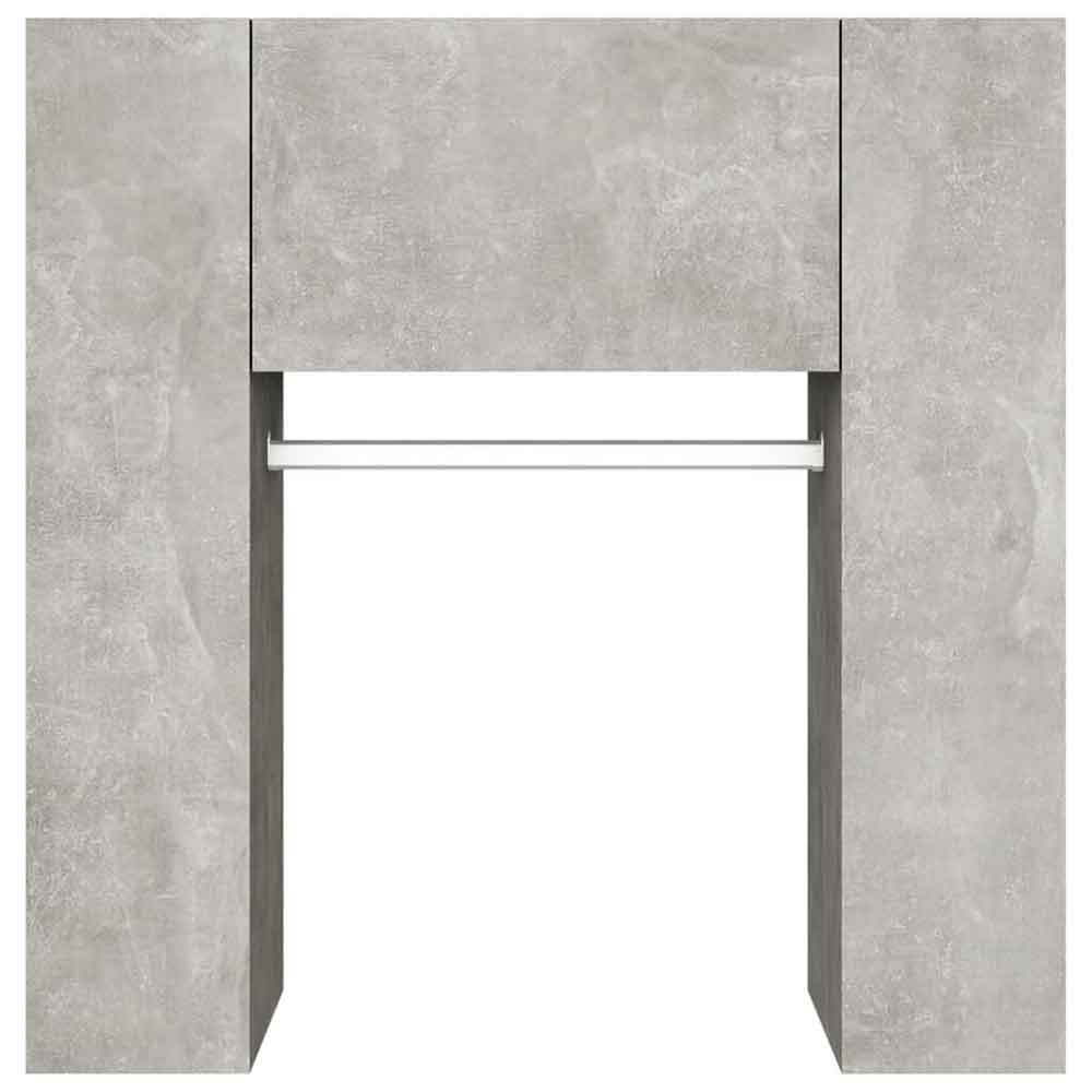Deion Wooden Hallway Storage Cabinet In Concrete Grey