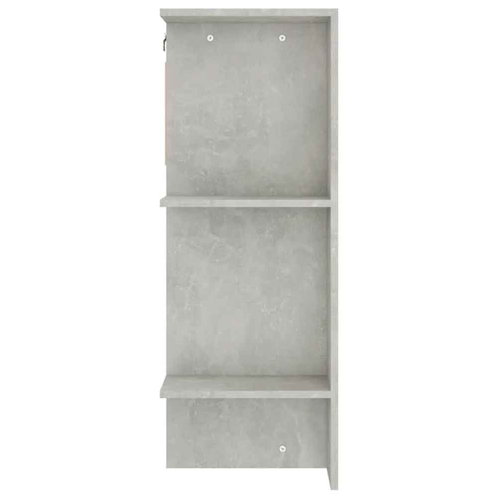 Deion Wooden Hallway Storage Cabinet In Concrete Grey