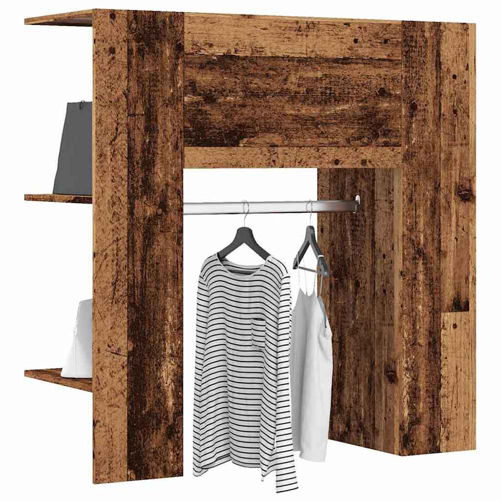 Deion Wooden Hallway Storage Cabinet In Old Wood