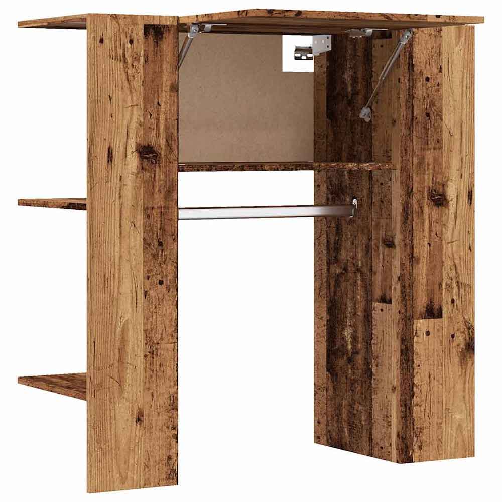 Deion Wooden Hallway Storage Cabinet In Old Wood