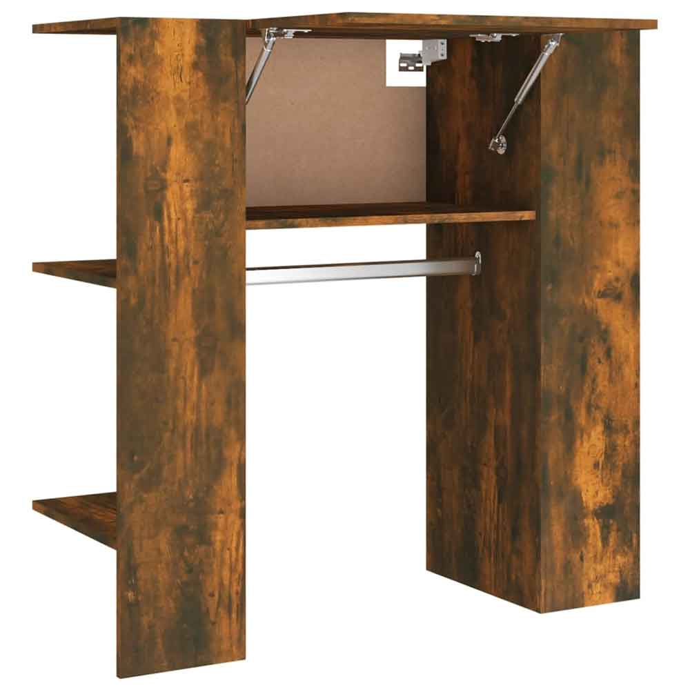 Deion Wooden Hallway Storage Cabinet In Smoked Oak