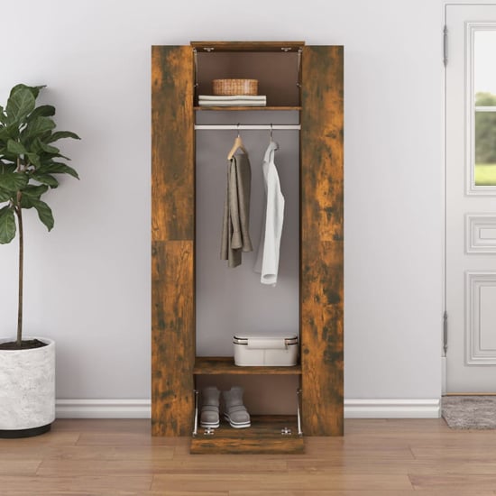 Deion Wooden Hallway Storage Cabinet In Smoked Oak_2