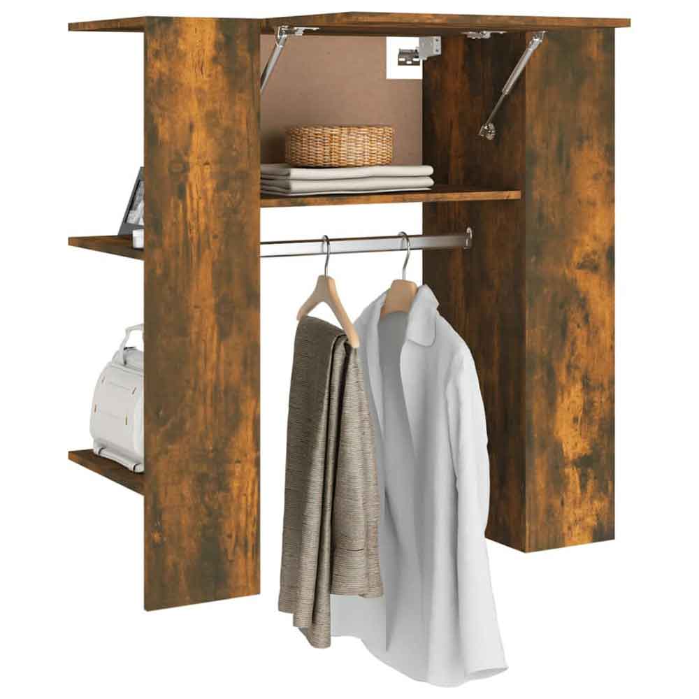 Deion Wooden Hallway 2 Piece Storage Cabinet In Smoked Oak