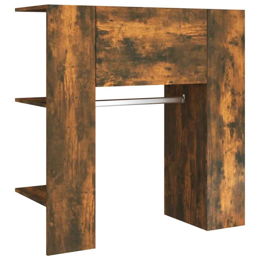 Deion Wooden Hallway 2 Piece Storage Cabinet In Smoked Oak