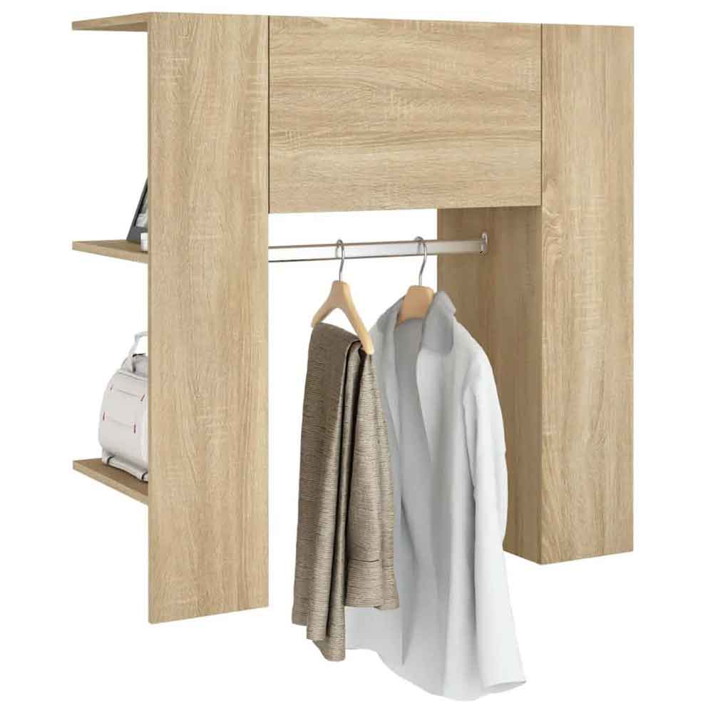Deion Wooden Hallway Storage Cabinet In Sonoma Oak
