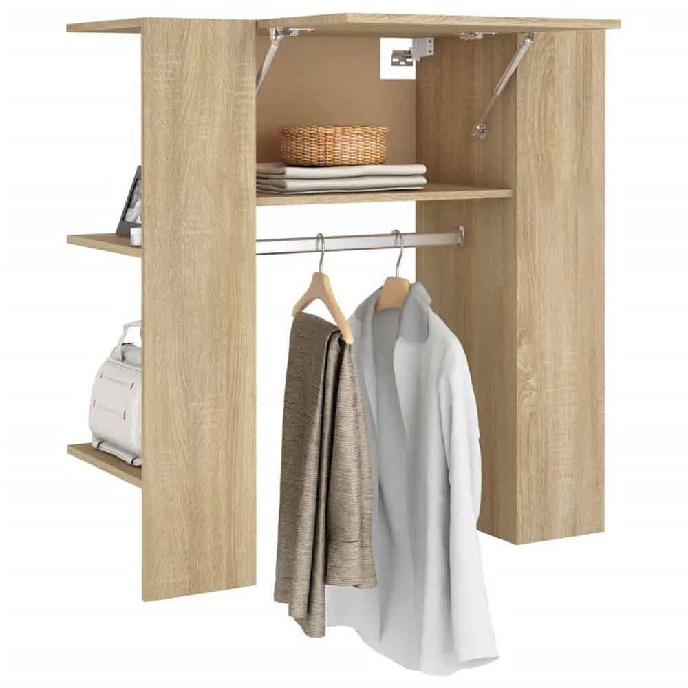 Deion Wooden Hallway 2 Piece Storage Cabinet In Sonoma Oak
