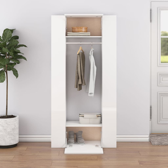 Deion Wooden Hallway Storage Cabinet In White_2