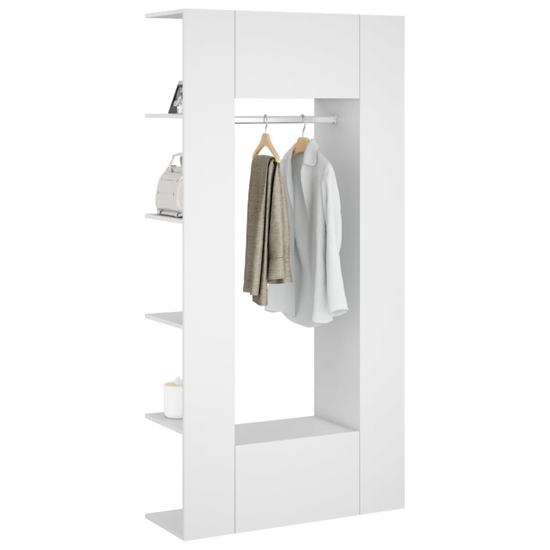 Deion Wooden Hallway Storage Cabinet In White_4