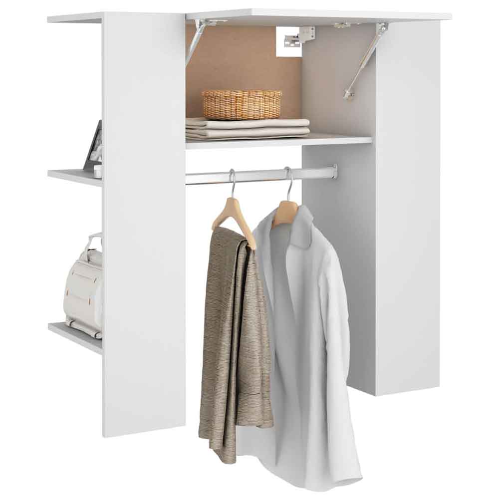 Deion Wooden Hallway Storage In White Furniture in Fashion
