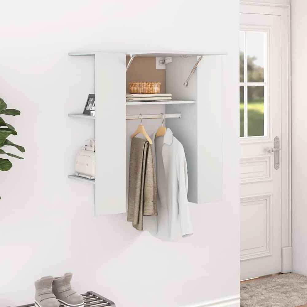 Deion Wooden Hallway Storage In White Furniture in Fashion