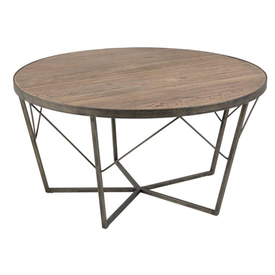 Product photograph of Dekalb Round Wooden Coffee Table In Matt Brown from Furniture in Fashion