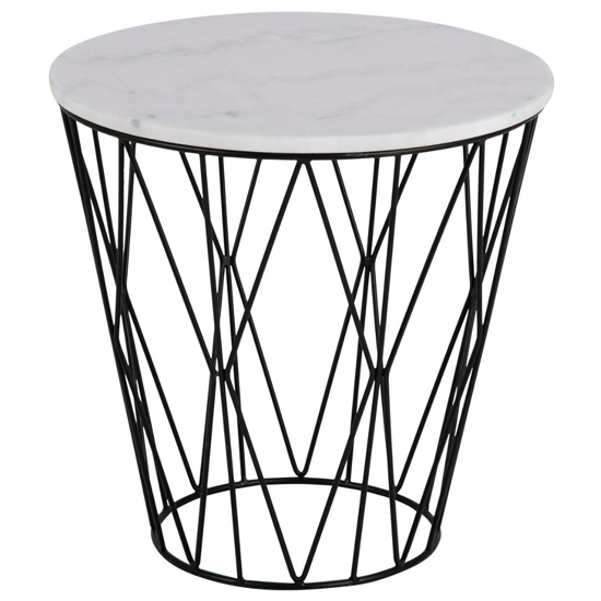 Read more about Dekalb round marble side table in guangxi white