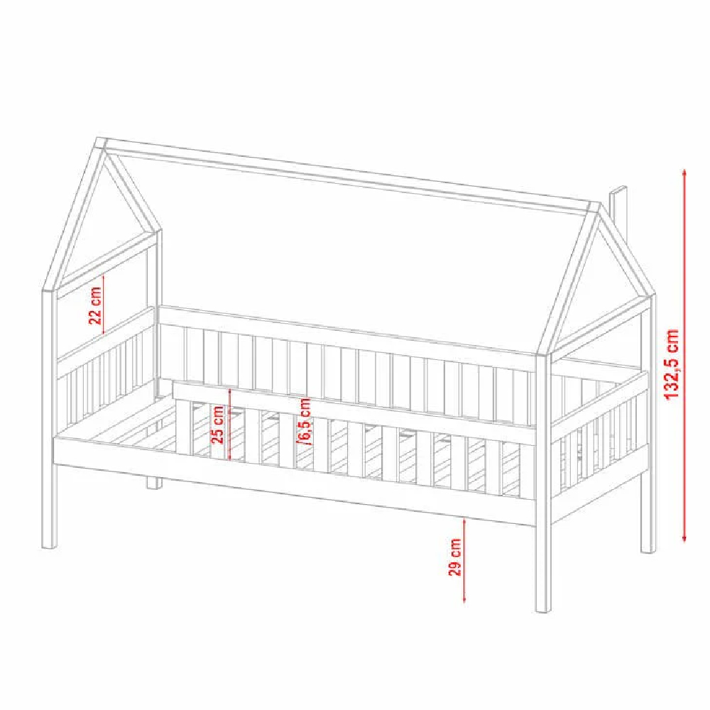 Dekalb Wooden Day Bed With Bonnell Mattress In Grey