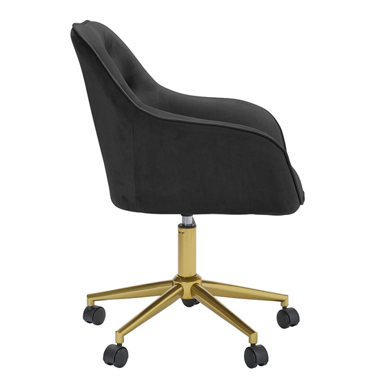 Dulwich Velvet Home And Office Chair In Black_3