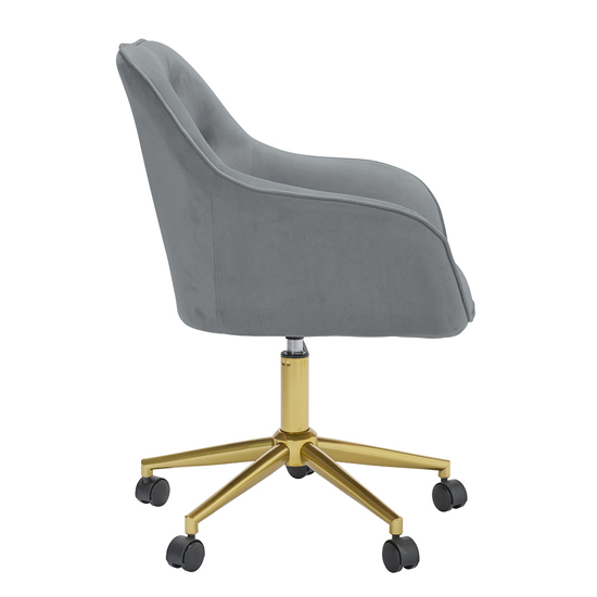 Dulwich Velvet Home And Office Chair In Grey_3
