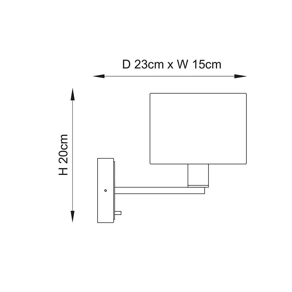 Deland White Fabric Shade Wall Light In Bronze