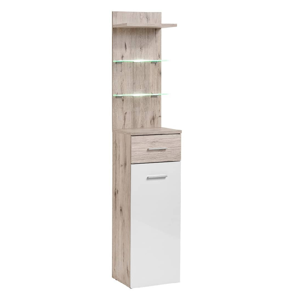 Deland Wooden 3 Piece Hallway Furniture Set In White And Oak
