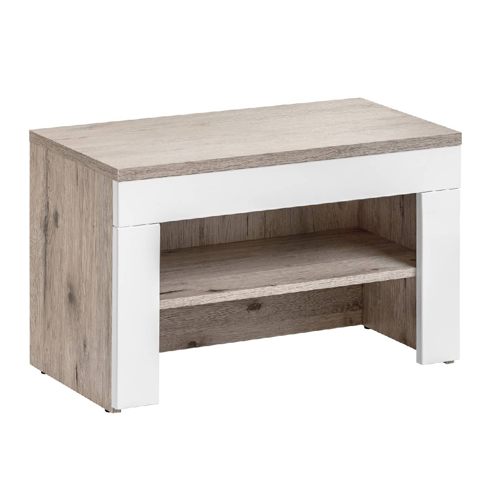 Deland Wooden 3 Piece Hallway Furniture Set In White And Oak