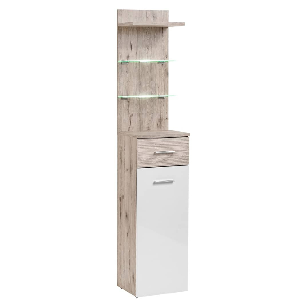 Deland Wooden 6 Piece Hallway Furniture Set In White And Oak