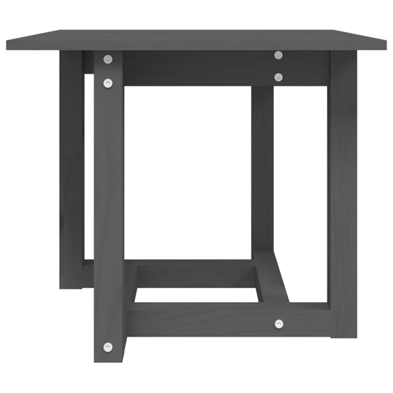 Delaney Square Pine Wood Coffee Table In Grey