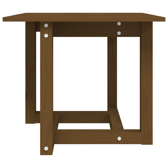Delaney Square Pine Wood Coffee Table In Honey Brown