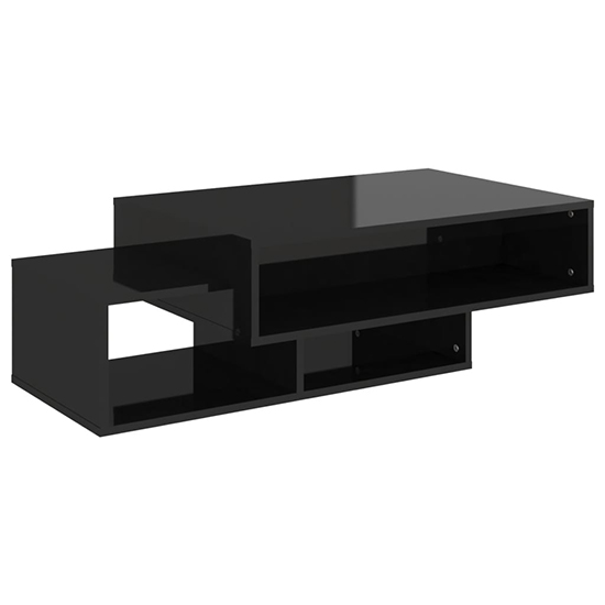Delano High Gloss Coffee Table With 3 Shelves In Black_3