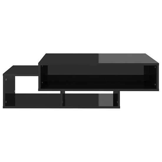 Delano High Gloss Coffee Table With 3 Shelves In Black_4