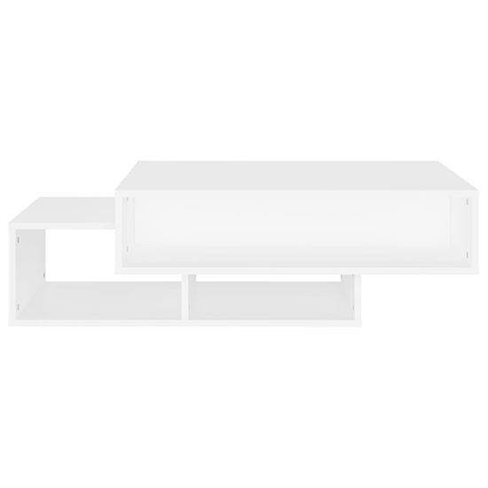 Delano Wooden Coffee Table With 3 Shelves In White