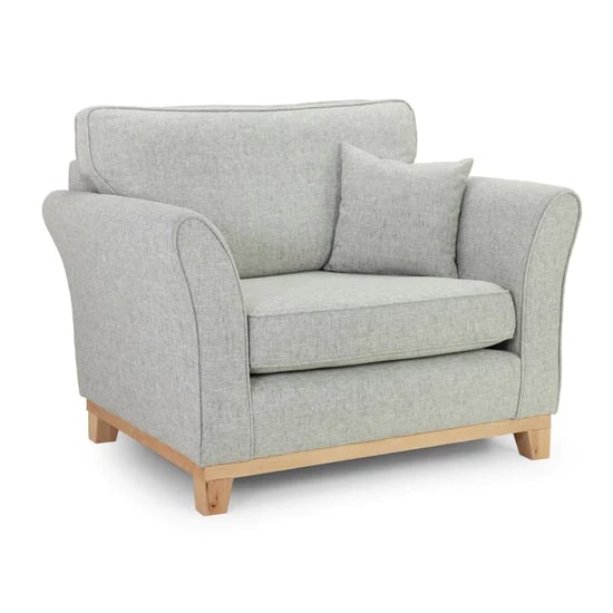 Product photograph of Delft Fabric Armchair With Wooden Frame In Grey from Furniture in Fashion