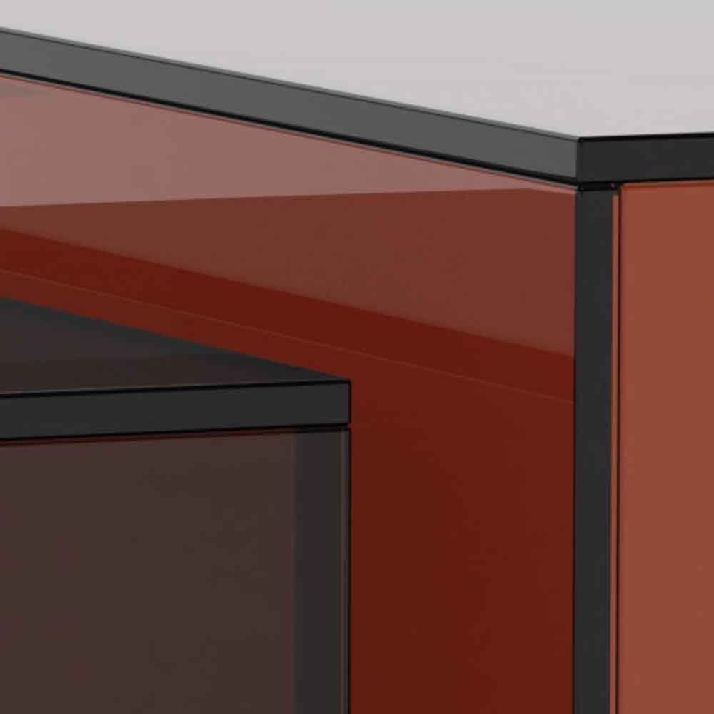 Delft Glass Nesting Coffee Tables - Brown